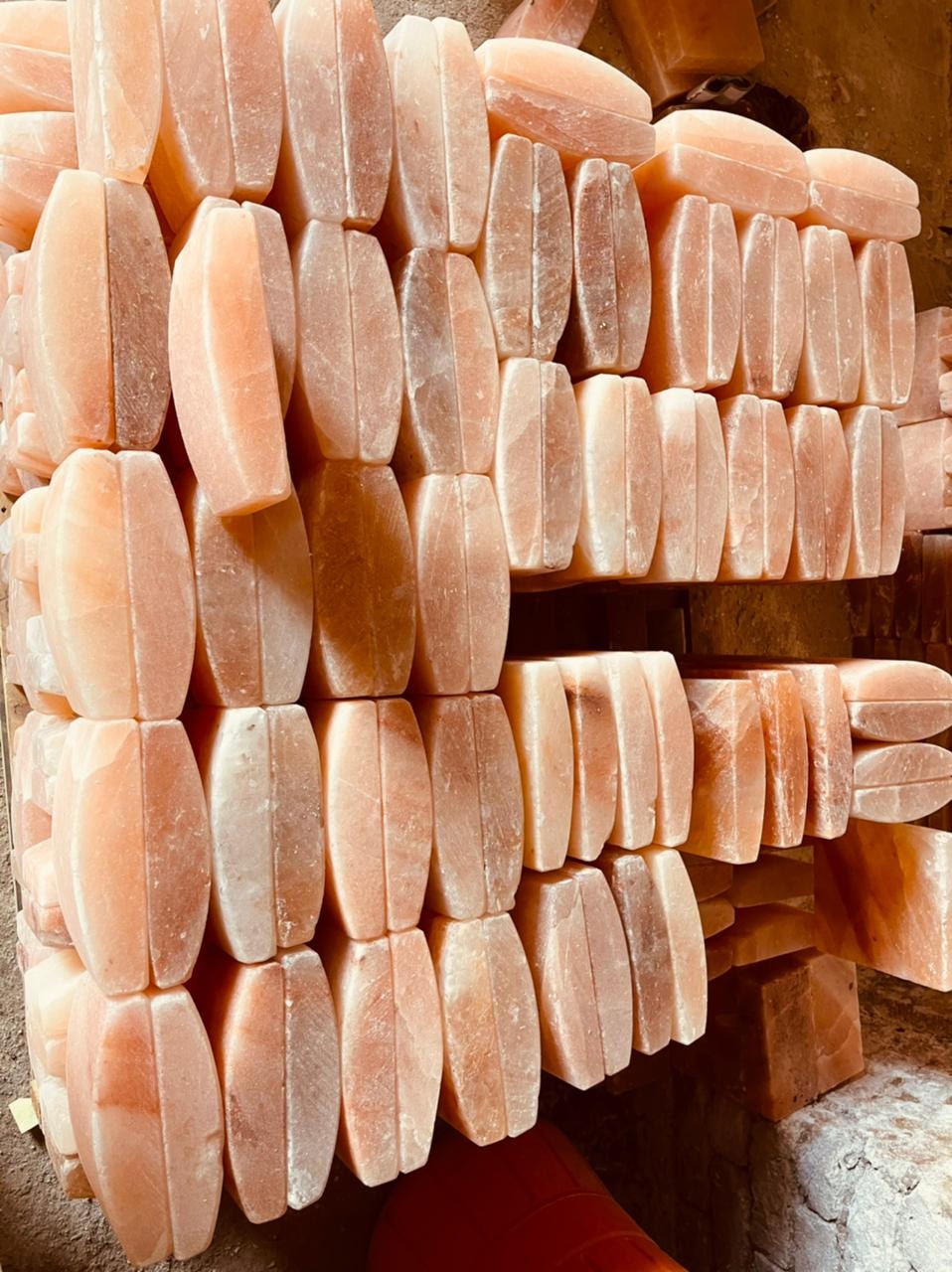 Himalayan salt brick Carved 8"×4"×2"